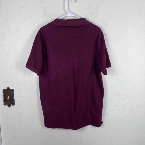 Izod Men's Advantage Performance Natural Stretch Cotton Blend Maroon Polo Large - Picture 3 of 6